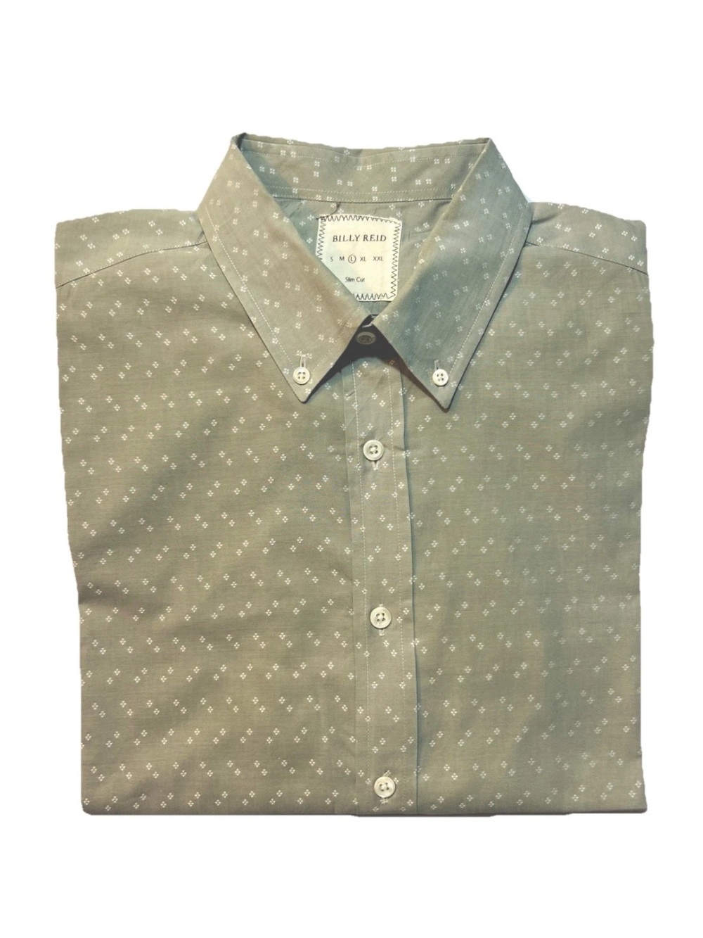 Billy Reid Slim cut Micro-Print Button Down Shirt L Long Sleeve